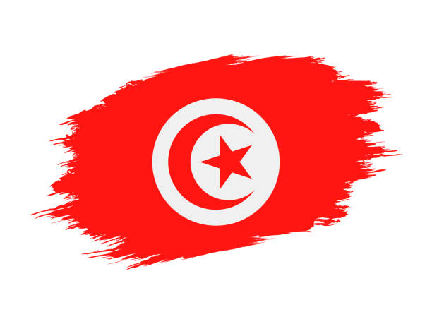 Tunisia - Grunge Flag Vector Flat Icon